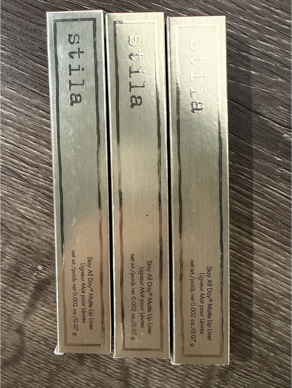 3 x Stila Stay All Day Matte Lip Liner in Lasting NEW